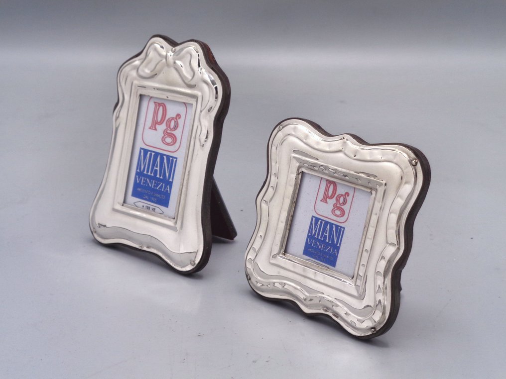 PG-Miani Argenteria - Picture frame (2) - .925 silver - 3.5 by 5 and 3.5 by 3.5 #1.0
