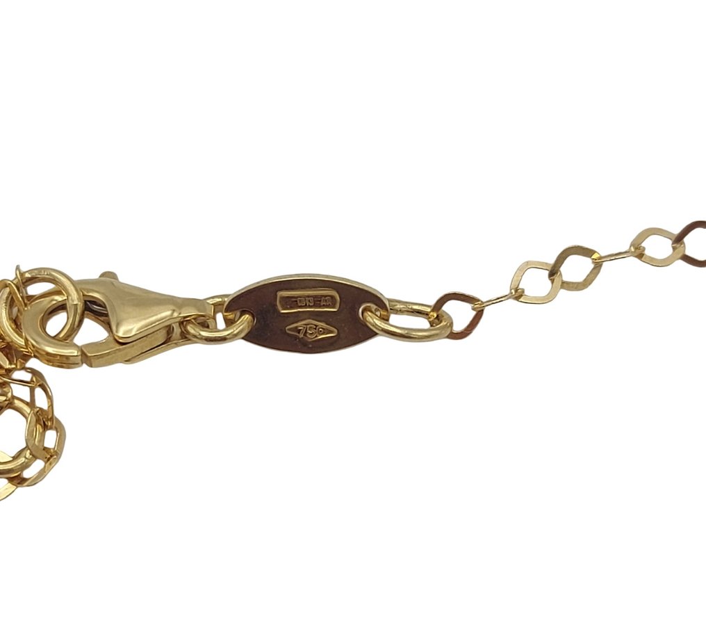 Κολιέ κολάρο - 18 καράτια Κίτρινο χρυσό, Λευκός χρυσός #3.2