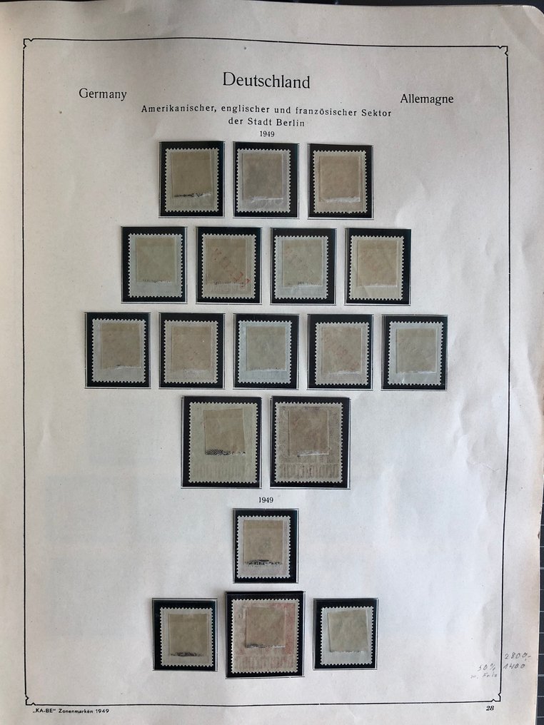 Berlin 1948/1983 - Collection with all prints, buildings, UPU, Goethe, currency-damaged sets, all bells, etc. #3.2