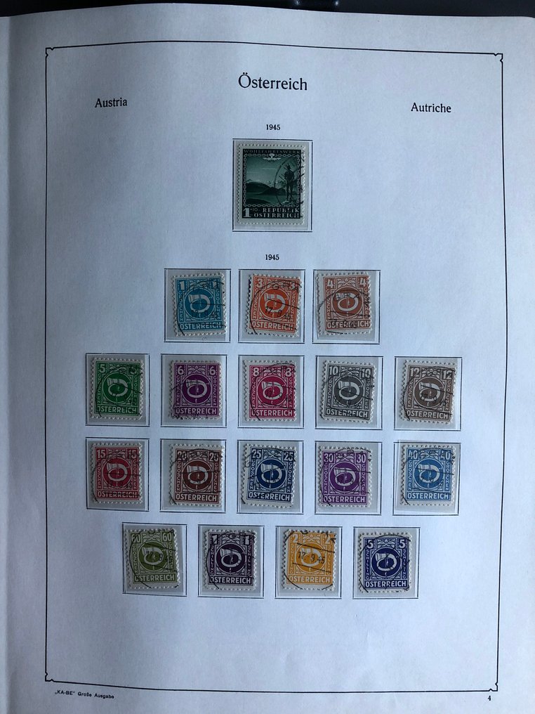 奧地利 1945/1970 - 盖章收藏，包含所有顶级的预印纸张，具有许多优质的版本，例如： - Grazer Aufdruck #3.2