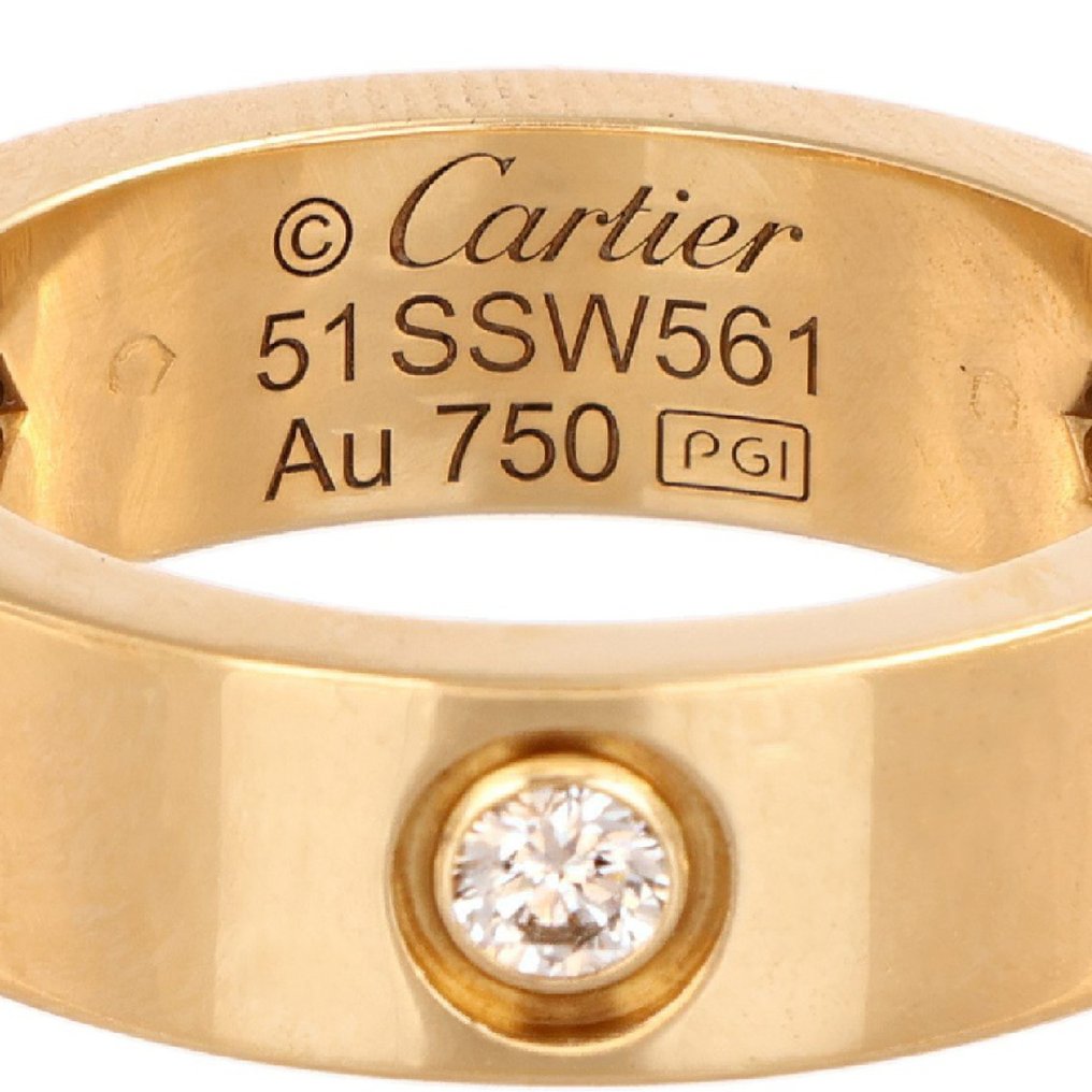 Cartier - Sormus - 18 kt. Keltakulta - 0.22ct. tw. Timantti (Luonnollinen) #4.3