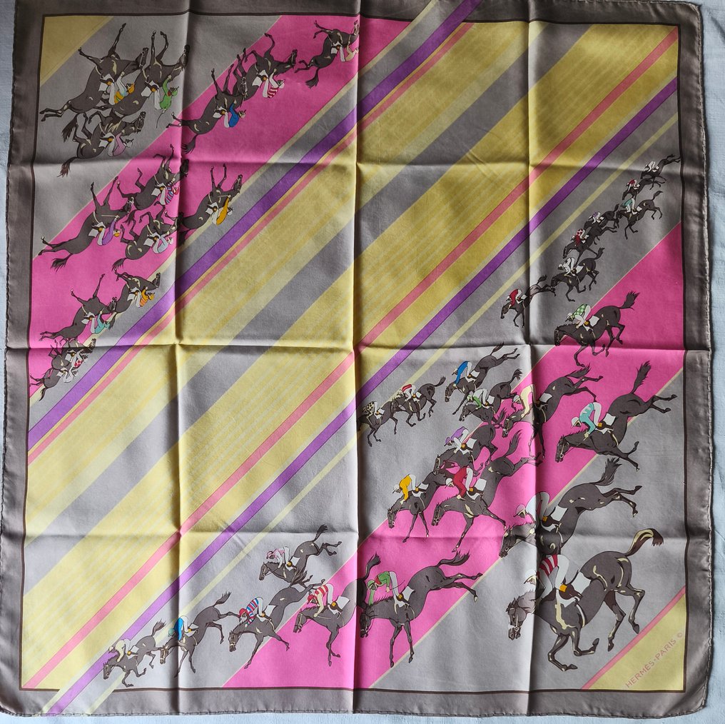Hermès - LES COURSES by Benoist-Gironière Yves, 1982 - Φουλάρι #1.0