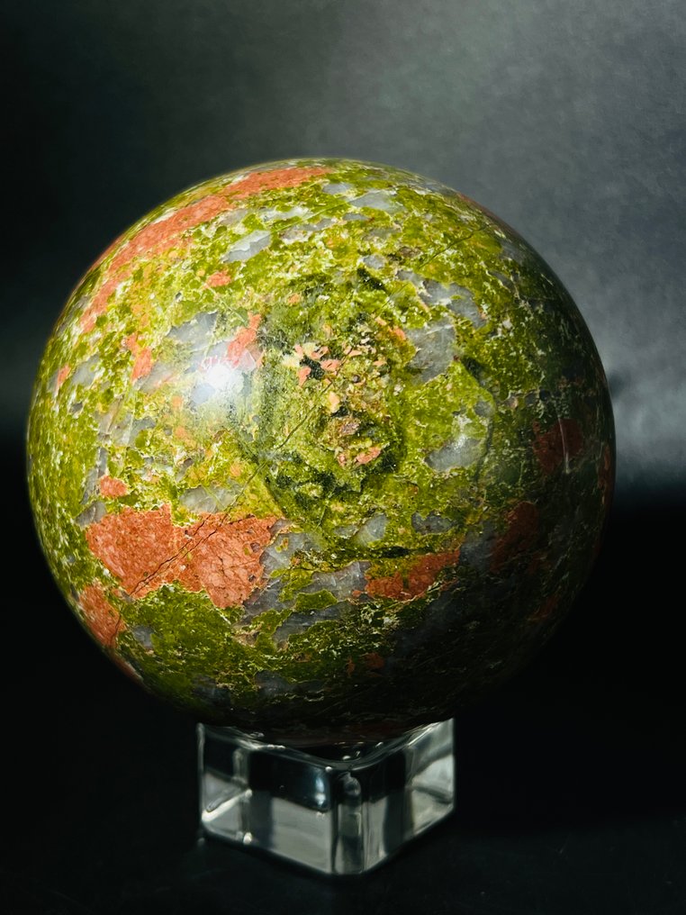 Kula z unakitu – egzotyczne piękno z Brazylii. Ø 94 mm- 1360 g - (1) #3.2