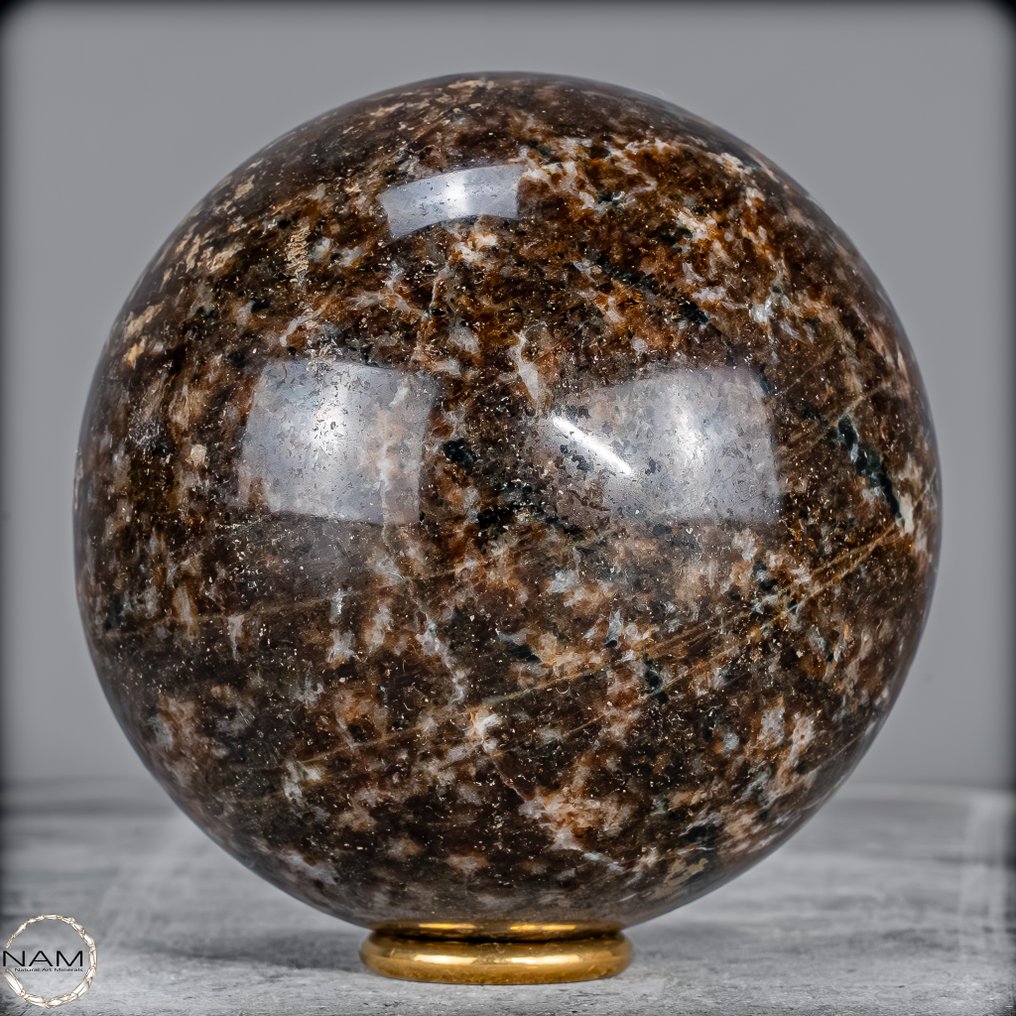 缅甸天然石榴石球 力量之石，罕见深度- 814.05 g #1.0