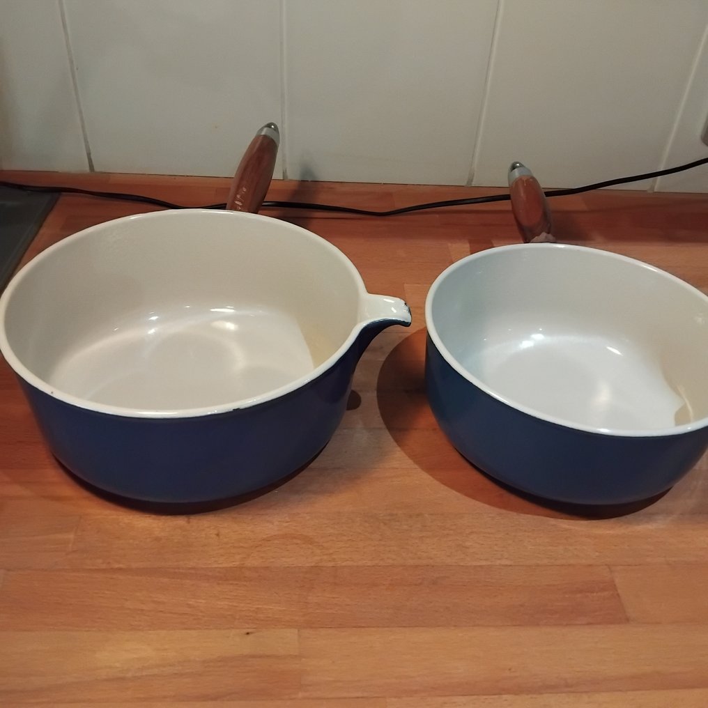 Le Creuset - Conjunto de panelas (5) - Fonte esmaltada - Raro em azul #3.2