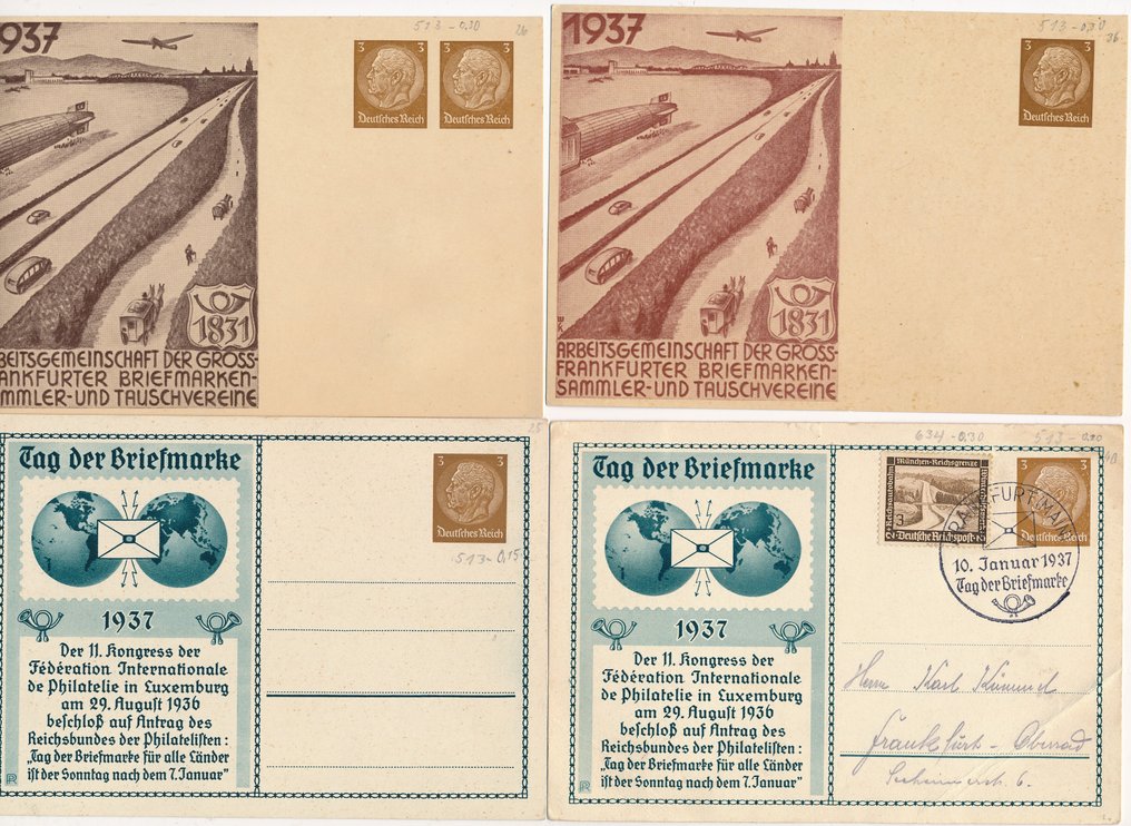 Cesarstwo Niemieckie 1925/1942 - Ponad 50 potwierdzeń, wiele materiałów beznominalnych itp. #1.0