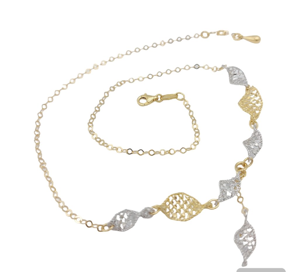 Κολιέ κολάρο - 18 καράτια Κίτρινο χρυσό, Λευκός χρυσός #1.0