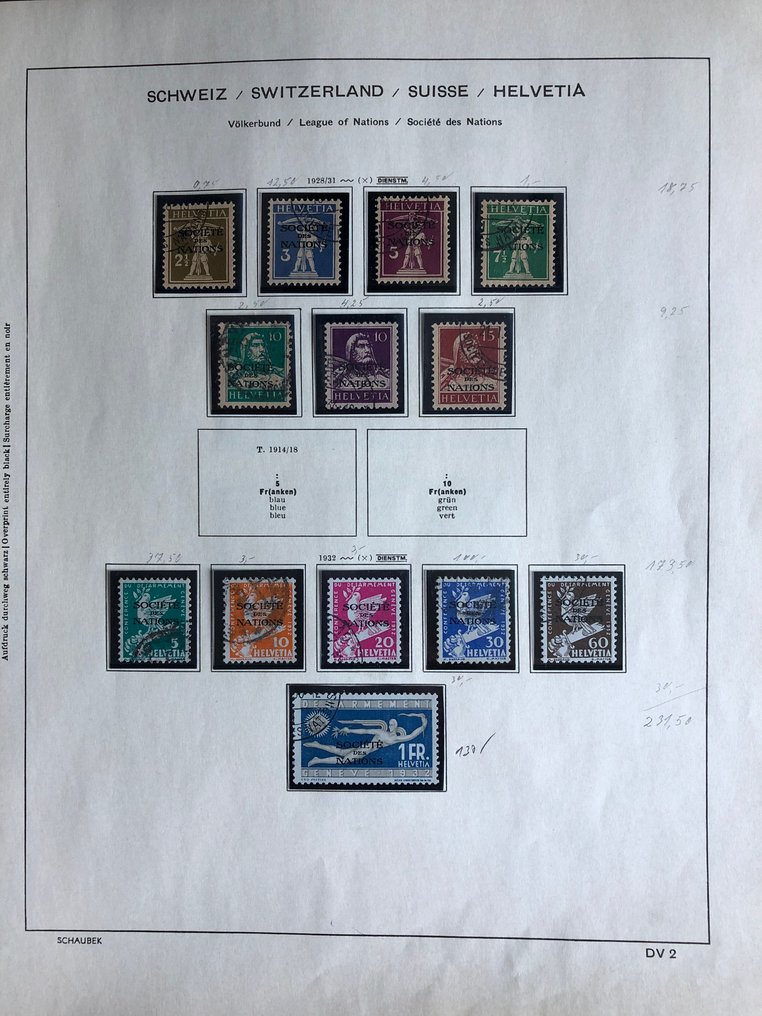 Switzerland 1922/1965 - Offices, a collection with many complete and good editions, including some with better printing - Katalogwert rund 3.000 € #2.1
