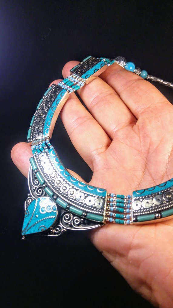 复古贝尔贝项链 复古手工制作 - 高度: 45 cm - 闊度: 5 cm- 134 g #1.0