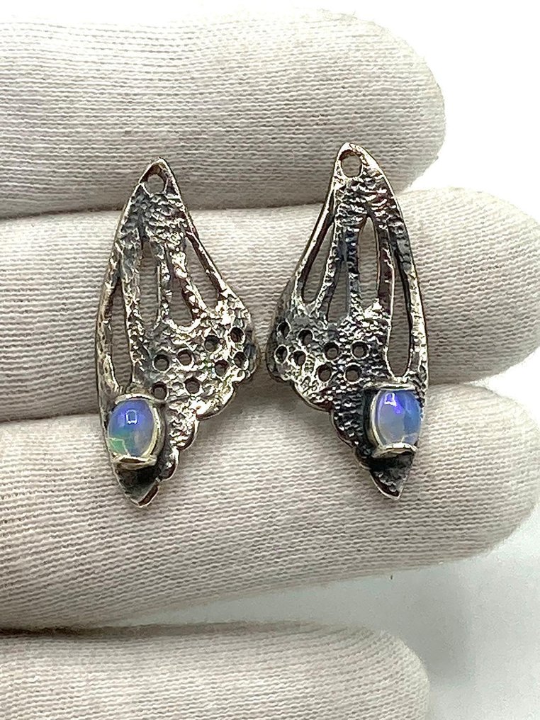 Senza prezzo di riserva - Orecchini Argento Opale #2.1