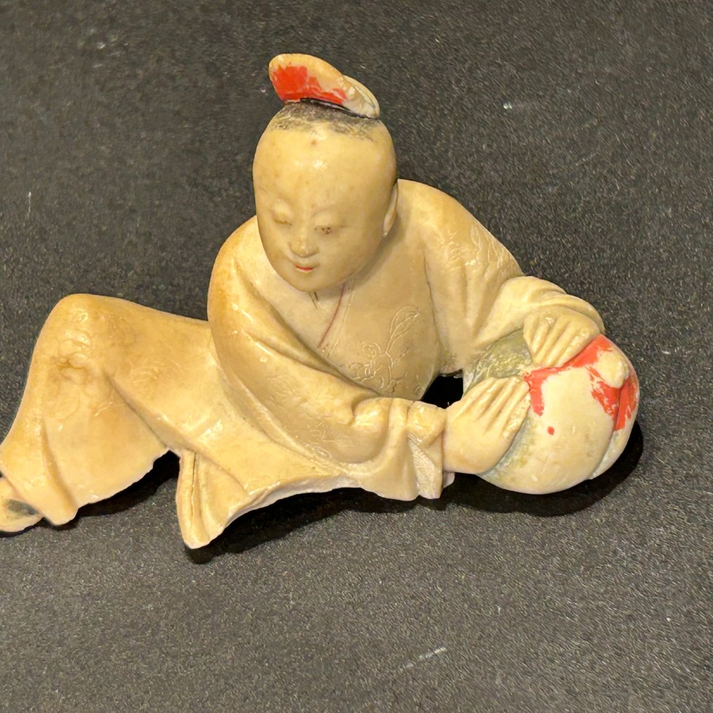 Ming brush rest sculptuur - speksteen - Kina - Ming-dynastiet (1368-1644)  (Ingen mindstepris) #4.3