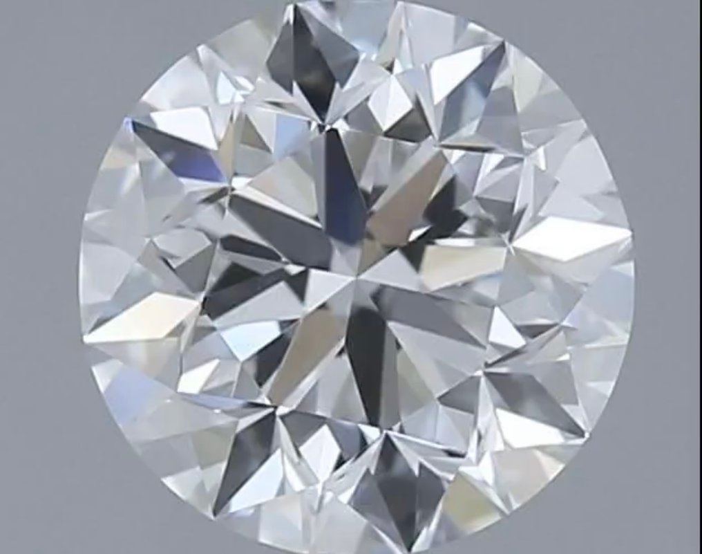 没有保留价 - 1 pcs 钻石 (天然) - 0.41 ct - 圆形 - D (无色) - VVS2 极轻微内含二级 - 美国宝石研究院(GIA) - *EX EX EX* #1.0