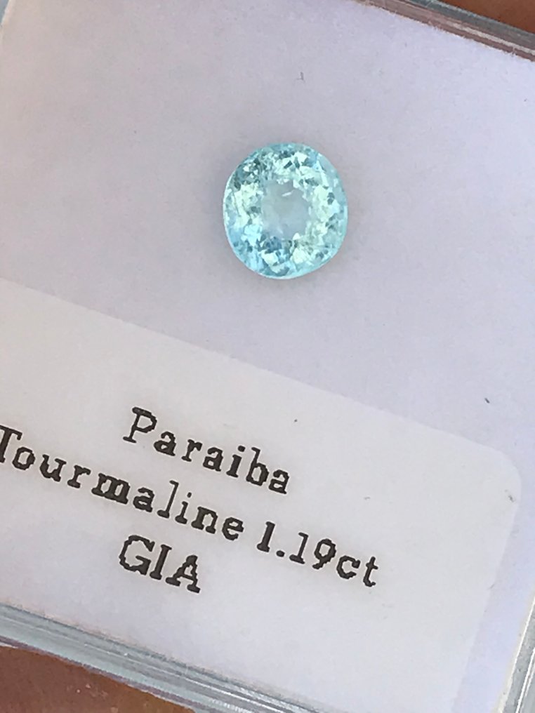 1 pcs  绿色, 蓝色 电气石  - 1.19 ct - 美国宝石研究院（GIA） #2.1
