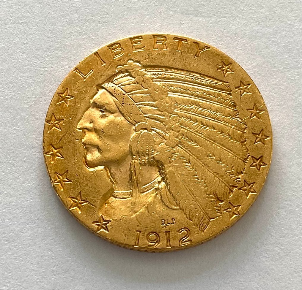 美國. 5 Dollars 1912 - Indian Head #1.0