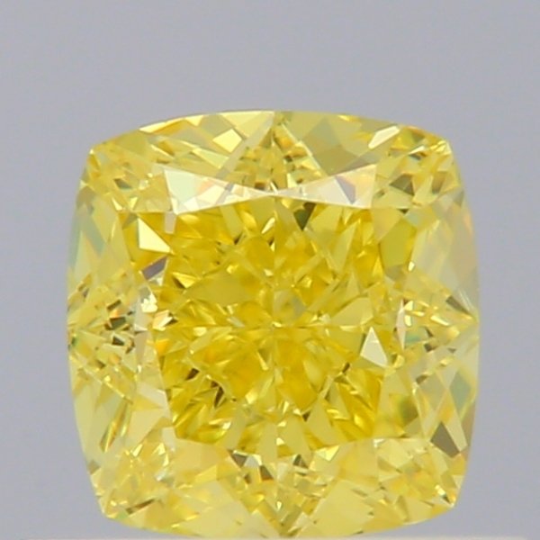 1 pcs Gyémánt (Természetes színű) - 0.60 ct - Párna - Fancy intense Sárga - VS2 - Amerikai Gemmológiai Intézet (GIA) #1.0