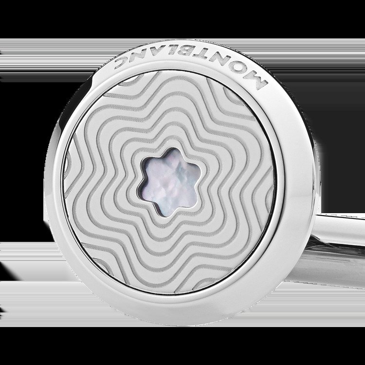 Montblanc - Stahl - Manschettenknöpfe - Perlmutt MB123808 #1.0