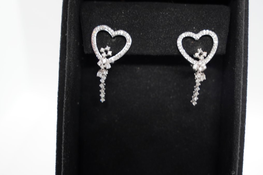 Σκουλαρίκια - 18 καράτια Λευκός χρυσός -  2.00ct. tw. - Διαμάντι #1.0