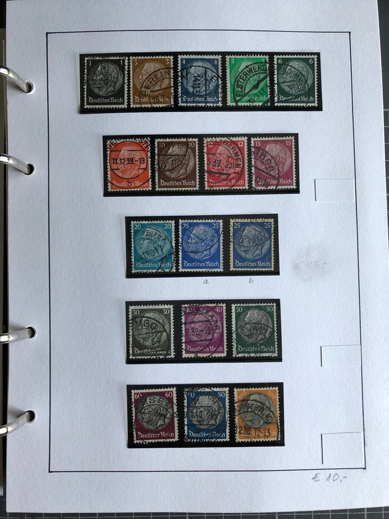 German Empire 1933/1945 - Collection with many complete issues such as Wagner, Ostropa-Herzstück, Olympiade-Blockpaar. - Abschied 1939 usw., im Anschluss noch etliche Plattenfehler #4.3