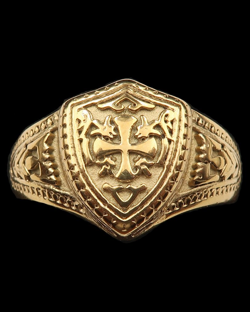 圣殿骑士女骑士：信仰战士的印章与神圣保护 - 戒指 #1.0