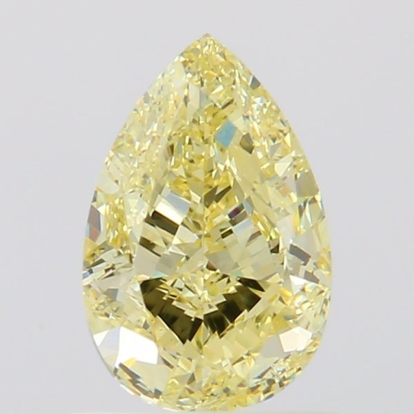 1 pcs Diamant  (Natuurlijk gekleurd)  - 1.01 ct - Peer - Fancy light Geel - VS1 - Gemological Institute of America (GIA) #1.0