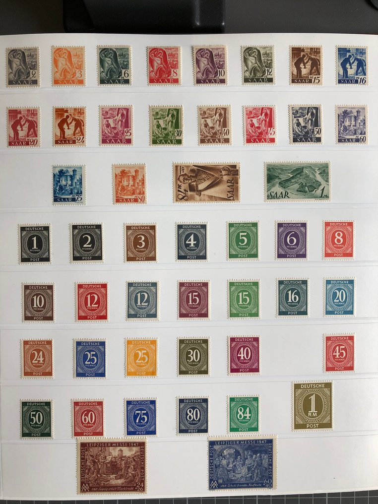 Allemagne 1945/1993 - Collection postfrançaise à partir des zones, avec un bloc comprenant de nombreuses bonnes émissions - augenscheinlich bis auf Posthorn komplett #1.0