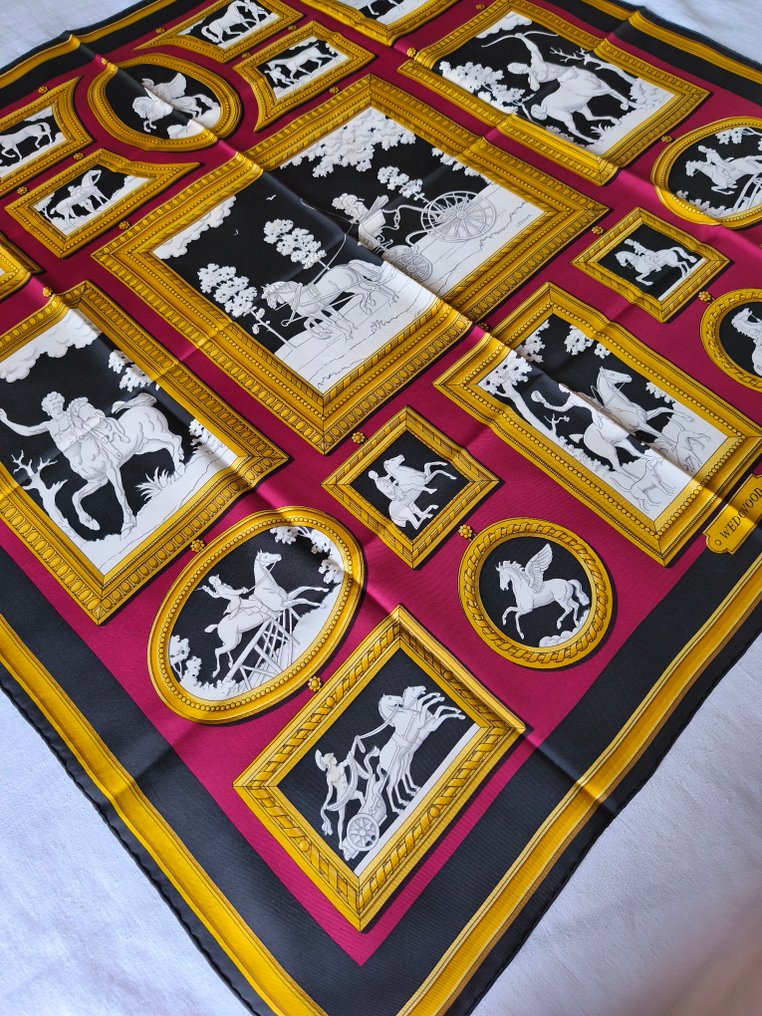 Hermès - HIGH PERCH - WEDGWOOD by Ledoux, rare et recherché - Foulard #4.3