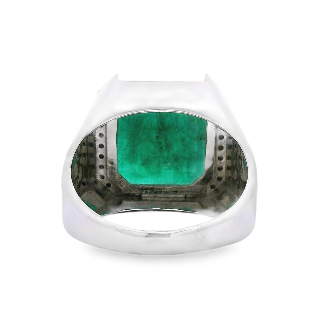 Δαχτυλίδι Πλατίνα - 13.89ct. tw. Σμαράγδι - Διαμάντι - Διαφανές #3.2