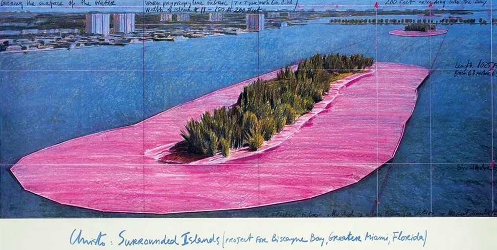 Christo - “Project Surrounded Islands, 1980 -1983”. - Anni ‘80 #3.2