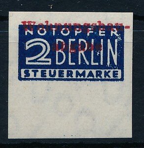 符腾堡州 - 法国区 1949 - 强制附加费邮票编号1,底边,完美未使用,Harlos BPP检验 - weitere Signaturen, eine sehr seltene Marke! #1.0