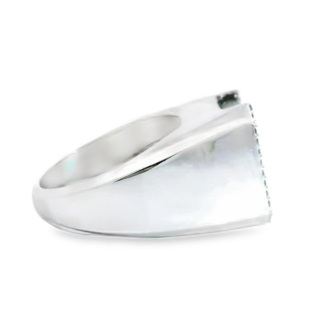 戒指 白金 -  8.64ct. tw. 祖母绿 - 钻石 - 透明的祖母绿戒指 #3.2