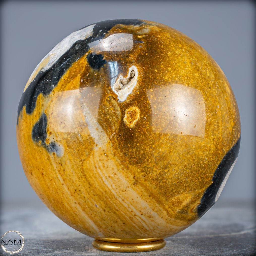 新发现！稀有天然碧玉-玉髓 球体- 2809.35 g #4.3