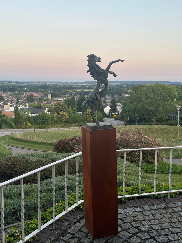 Frederic - Rzeźba, Steigerend paard - 65 cm - Brązowy #1.0