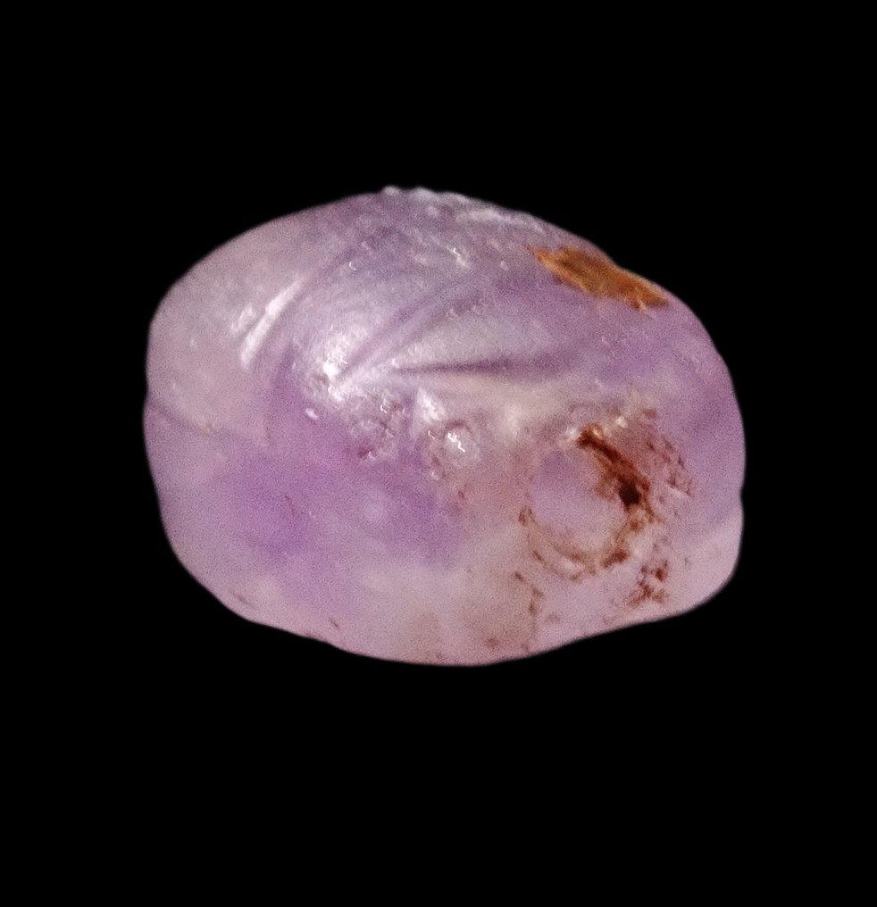 Αρχαία Αιγυπτιακή Ματάκι με σκαραβαίο από αμέθυστο - Περίοδος Βάση 664/332 π.Χ. - εξετάστηκε από τη Μονίκ Μπεϊρουθί. #4.3