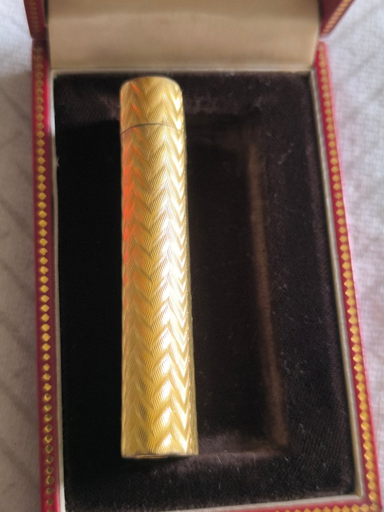Cartier - Chevron Stripe Oval Roller - 没有保留价 - 口袋打火机 - 镀金, 铁（铸／锻） #4.3