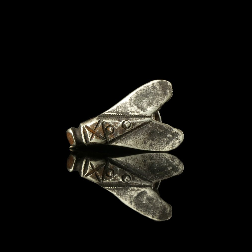 Αρχαία Ρωμαϊκή Ασημί Λεγεωνάριος Πεταλούδα Φιβούλα, Legio IX Hispana, πολύ σπάνιο. #2.1