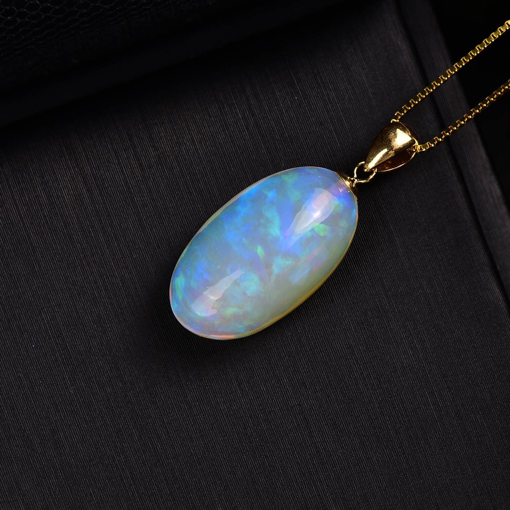 ALGT 认证 - 高度独特的天然欧泊吊坠 地质奇观之珠- 1.39 g #3.2