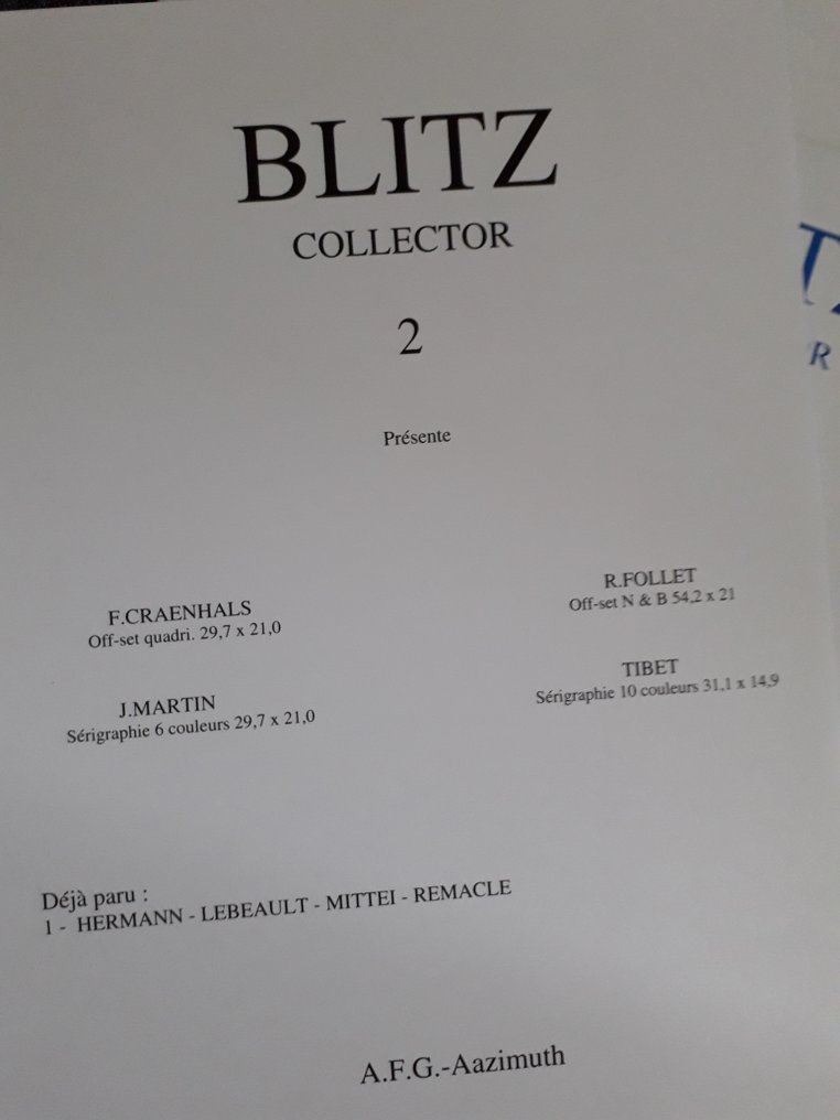 Craenhals / Follet / J.Martin / Tibet - 1 Portfolio - Alix - Blitz Collector 2 - 2001 #4.3