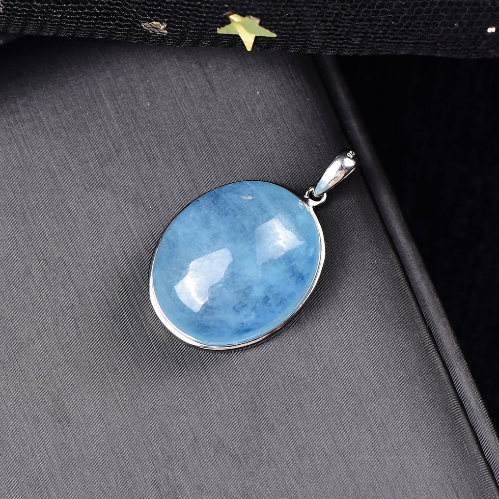 No Reserve - ALGT Certified - Large and Highly Exclusive Natural Aquamarine Pendant - An exceptionally clear find from nature- 7.61 g #3.2