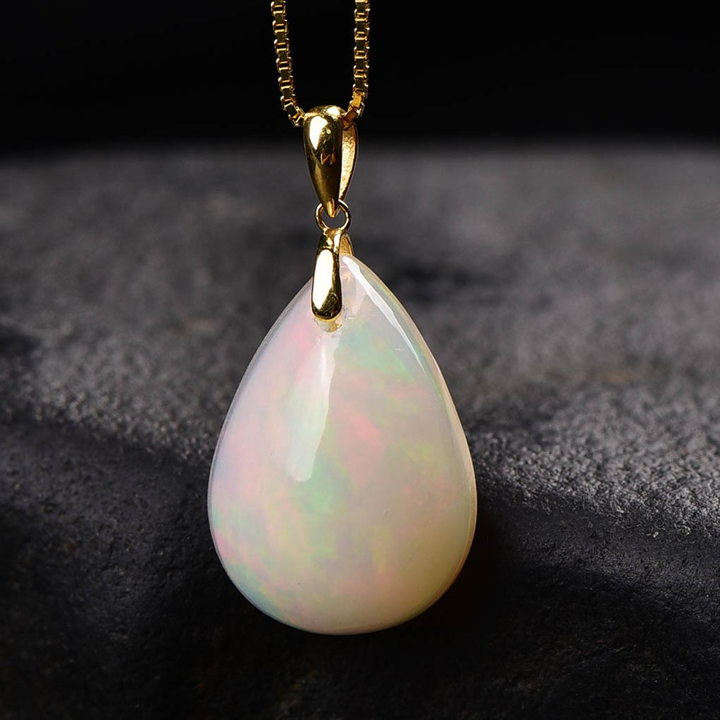 ALGT Πιστοποιημένο - Πολυτελές Ανθρακωμένος φυσικός όπαλος κρεμαστό. Ένα κόσμημα των γεωλογικών θαυμάτων.- 1.09 g #1.0