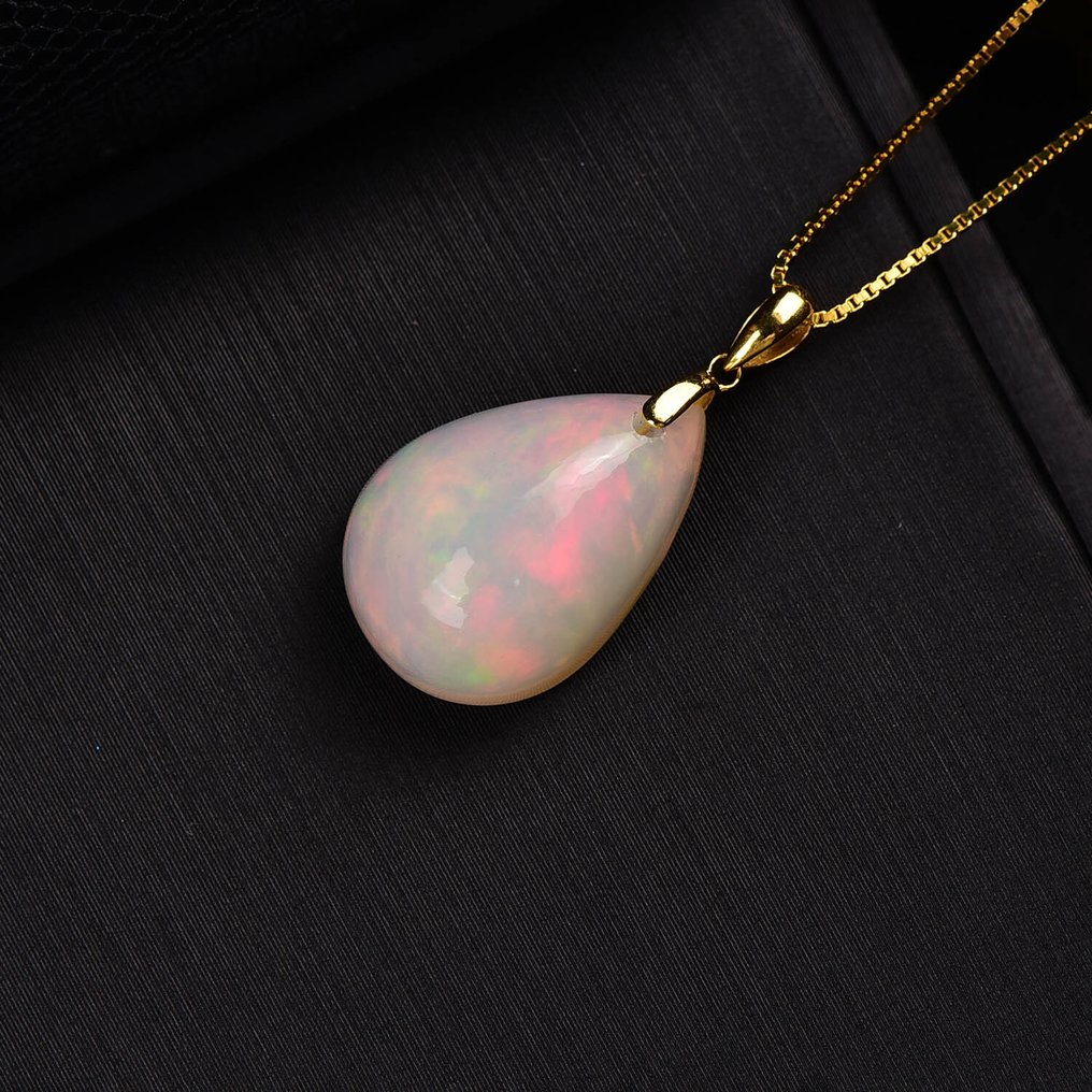 ALGT Πιστοποιημένο - Πολυτελές Ανθρακωμένος φυσικός όπαλος κρεμαστό. Ένα κόσμημα των γεωλογικών θαυμάτων.- 1.09 g #3.2