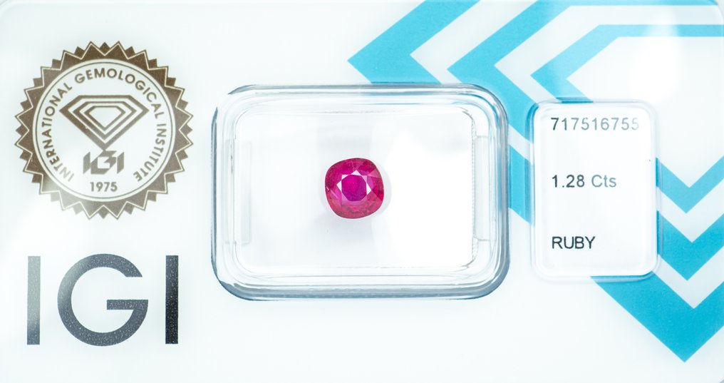 没有保留价 红宝石  - 1.28 ct - 国际宝石研究院（IGI） - 深紫红色 #3.2