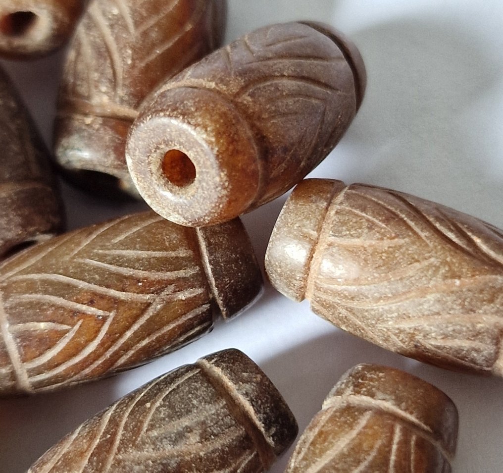 古缅甸，蒲尤国家 Agate 古董项链珠子 - 20 mm #2.1