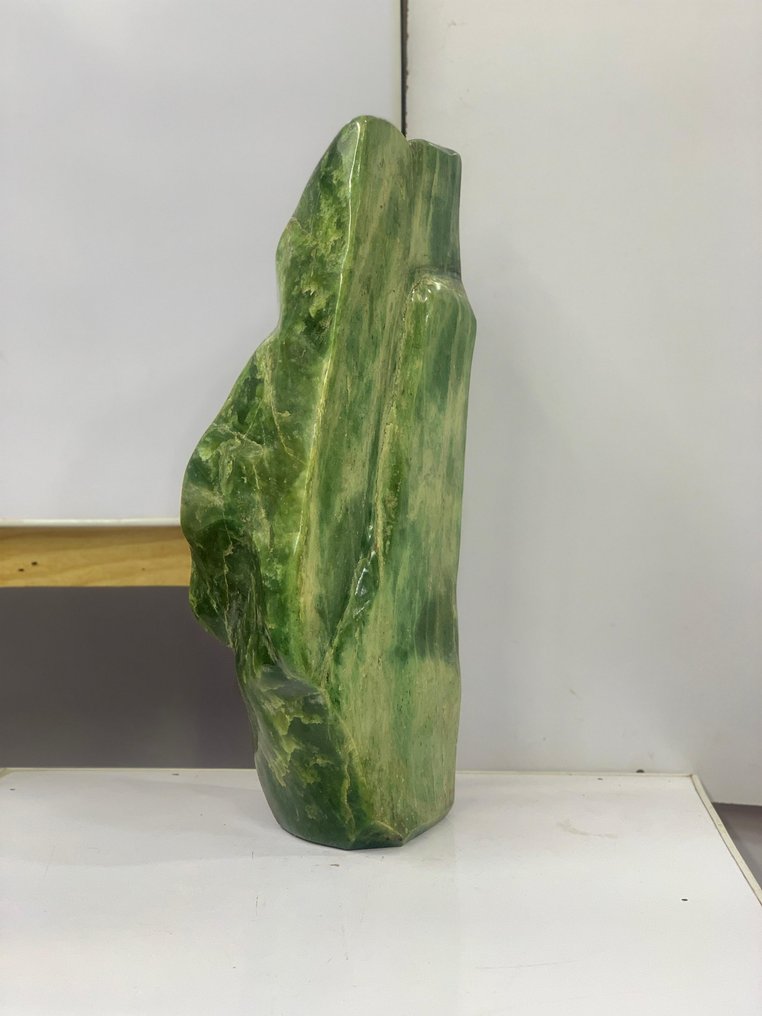 NEPHRITE JADE A ++ QUALITY Freeform - Height: 370 mm - Width: 130 mm- 9000 g - (1) #2.1