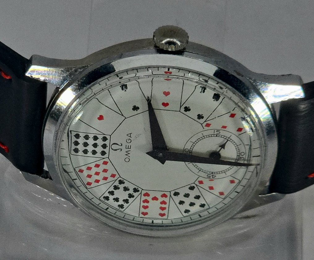 Omega - Stahlarmbanduhr - Eigenkaliber 266 - Spielkartenzifferblatt - Topzustand - Herren - 1952 #3.2