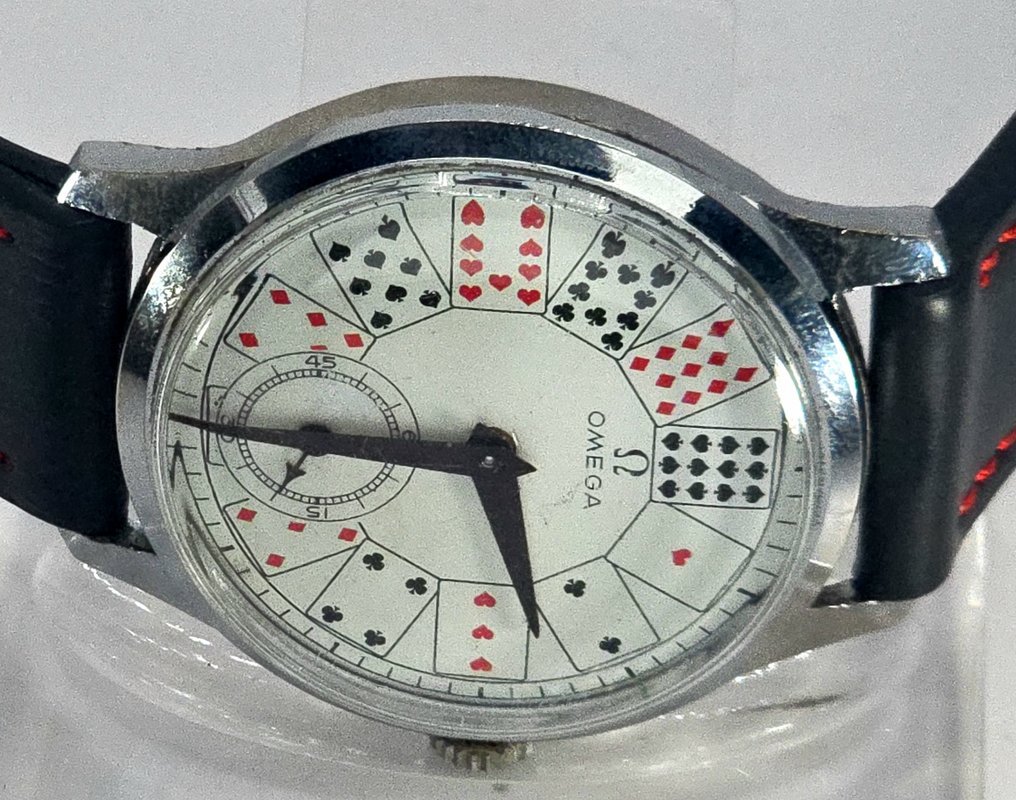 Omega - Stahlarmbanduhr - Eigenkaliber 266 - Spielkartenzifferblatt - Topzustand - Herren - 1952 #4.3