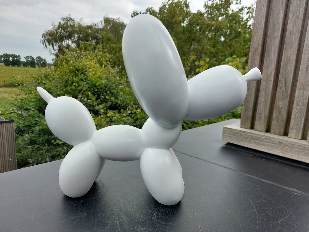 Statue, balloon dog white - 28 cm - polyresin #2.1