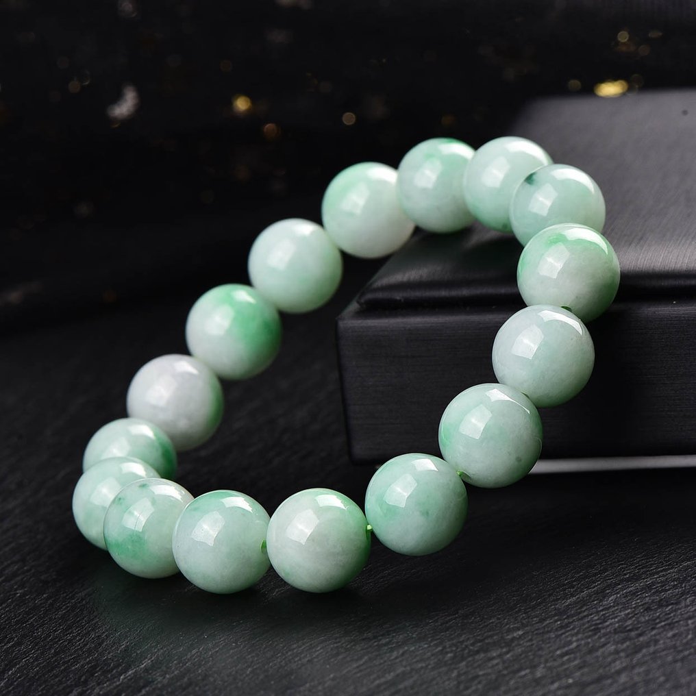 ALGT 认证 - 极其独家的天然翡翠手链 艺术与自然优雅的完美融合- 51.71 g #1.0