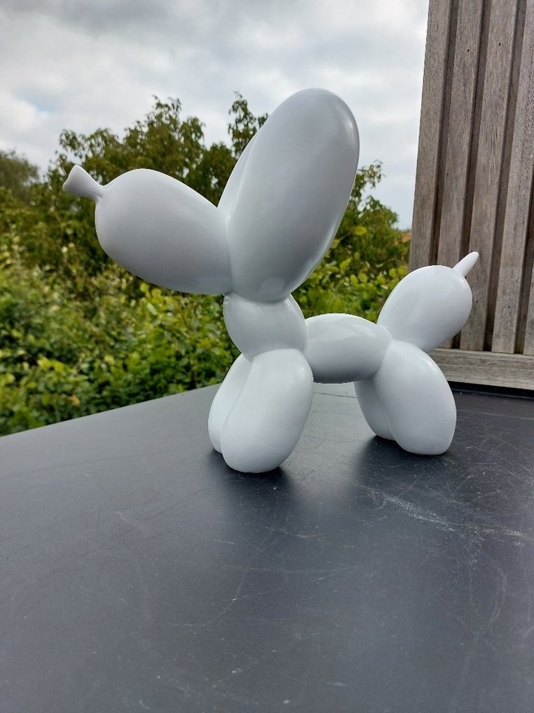 Statue, balloon dog white - 28 cm - polyresin #1.0