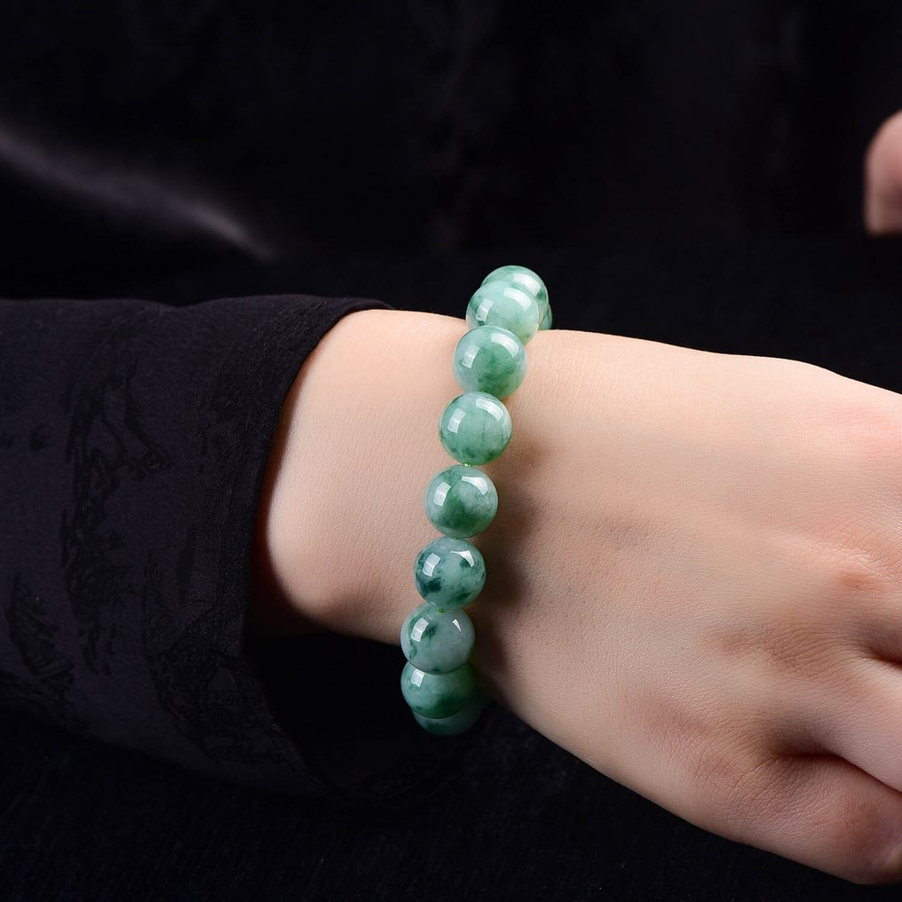 ALGT 认证 - 极其独家的天然翡翠手链 纯粹展现自然之美- 52.62 g #1.0