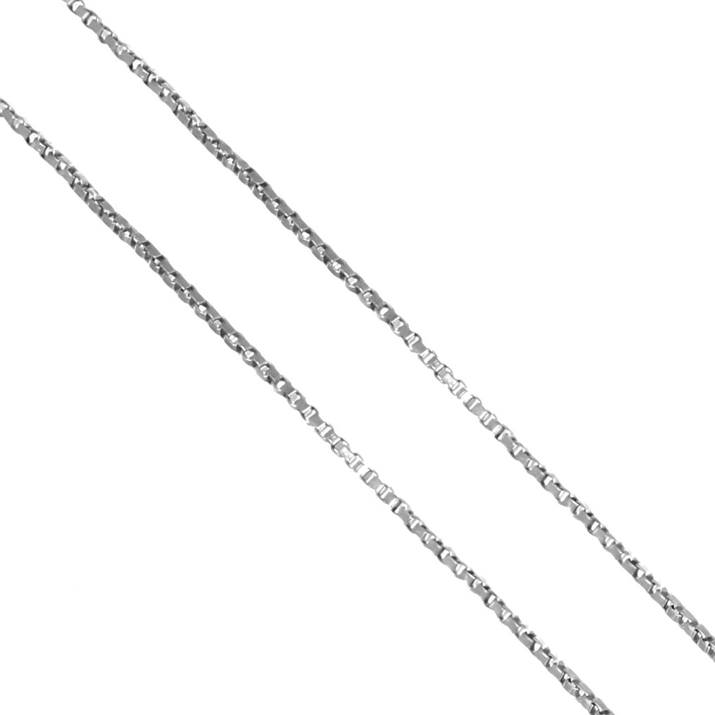 Κολιέ με μενταγιόν - 18 καράτια Λευκός χρυσός -  1.48ct. tw. Ακουαμαρίνης - Διαμάντι #4.3